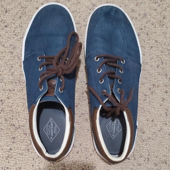 St Johns Bay Men's Blue Canvas Sneakers sz 12 - Picture 1 of 2